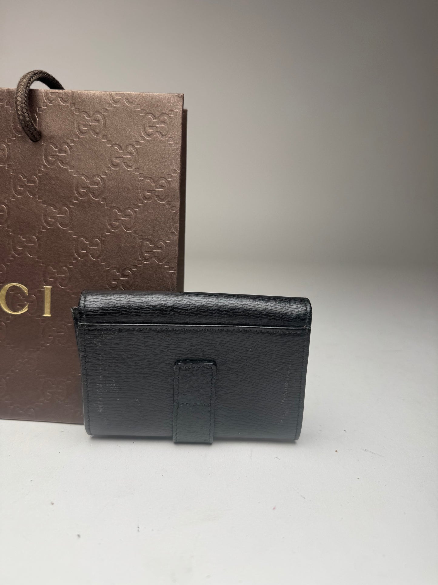 Vintage Gucci Leather Cardholder Black