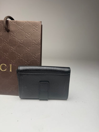 Vintage Gucci Leather Cardholder Black