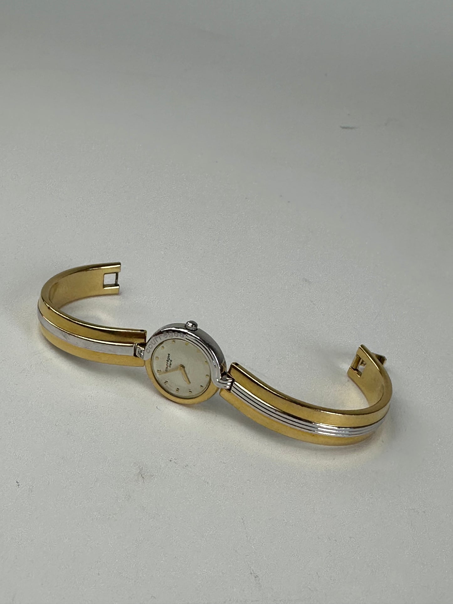 Vintage Courreges Paris Two-Tone Bangle Watch