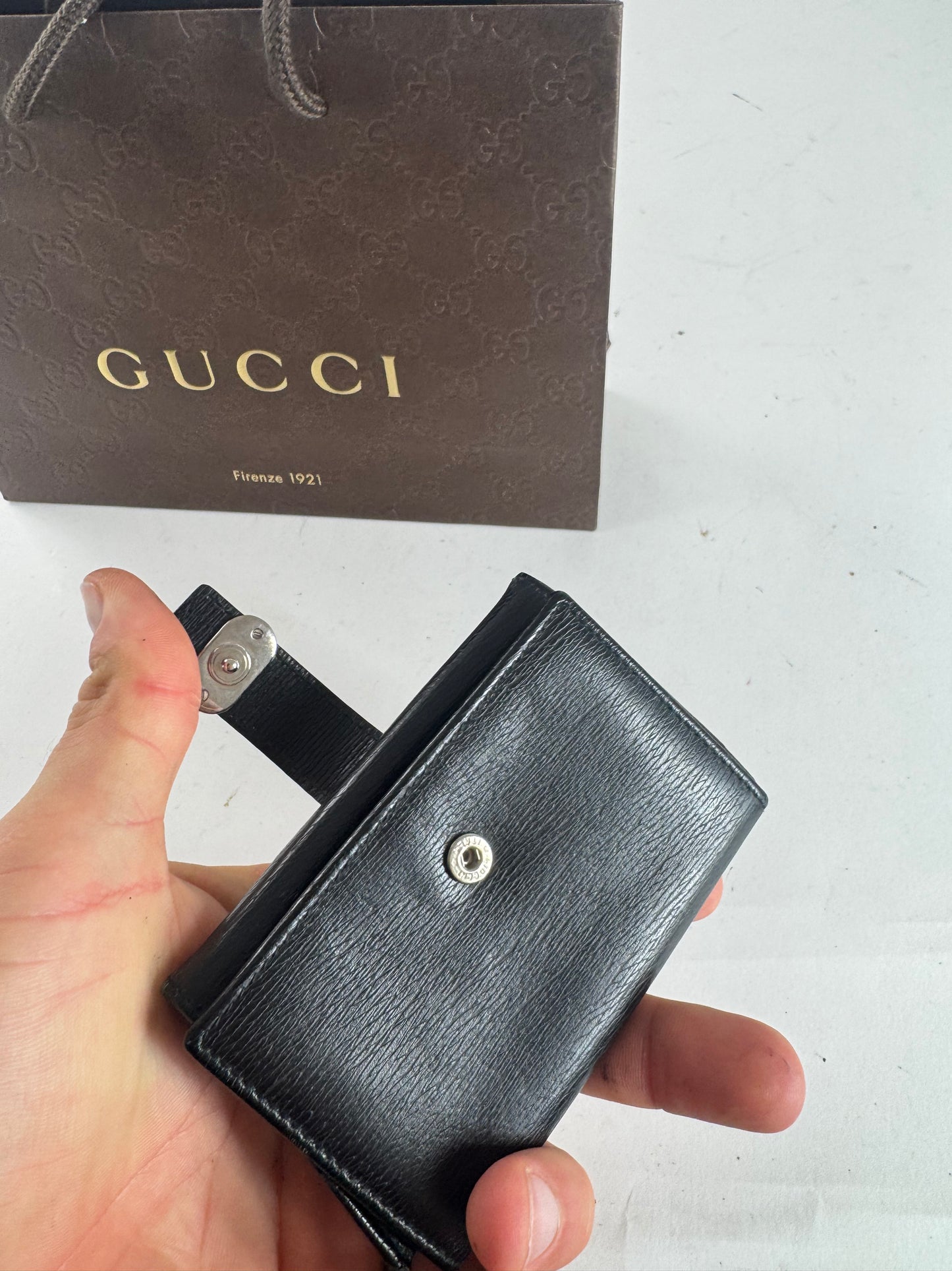 Vintage Gucci Leather Cardholder Black