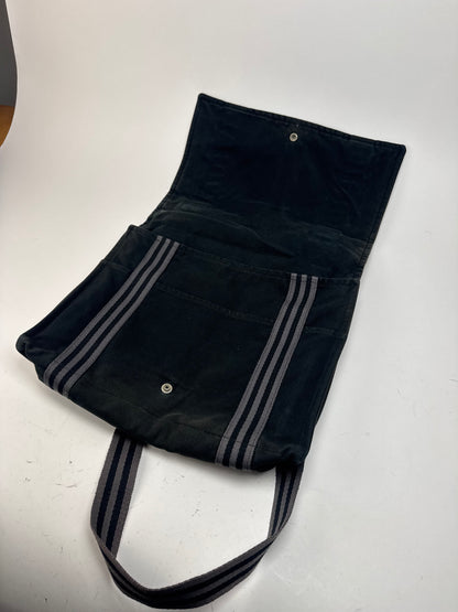 Sac à bandoulière vintage Hermès en toile noire