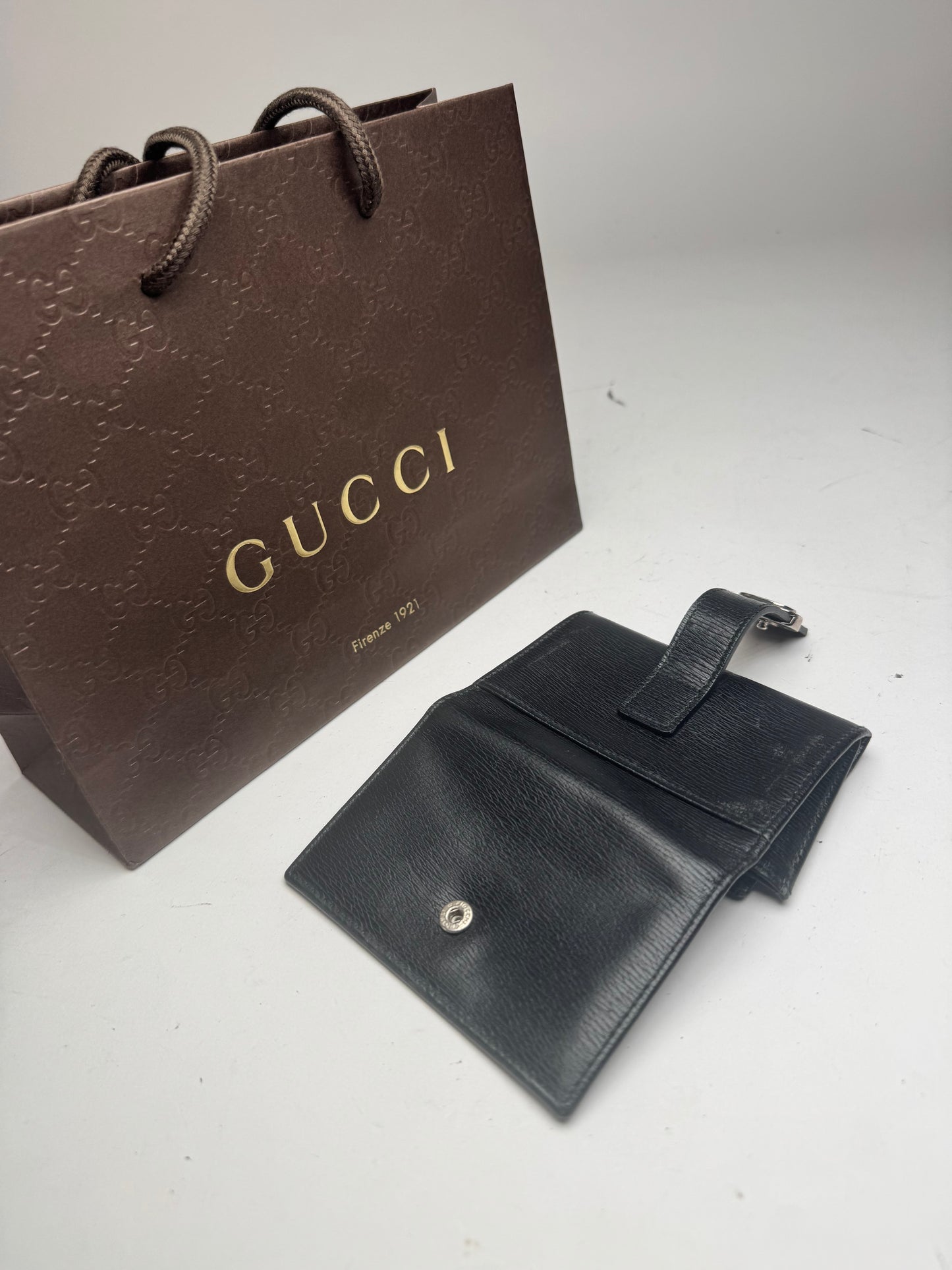 Vintage Gucci Leather Cardholder Black