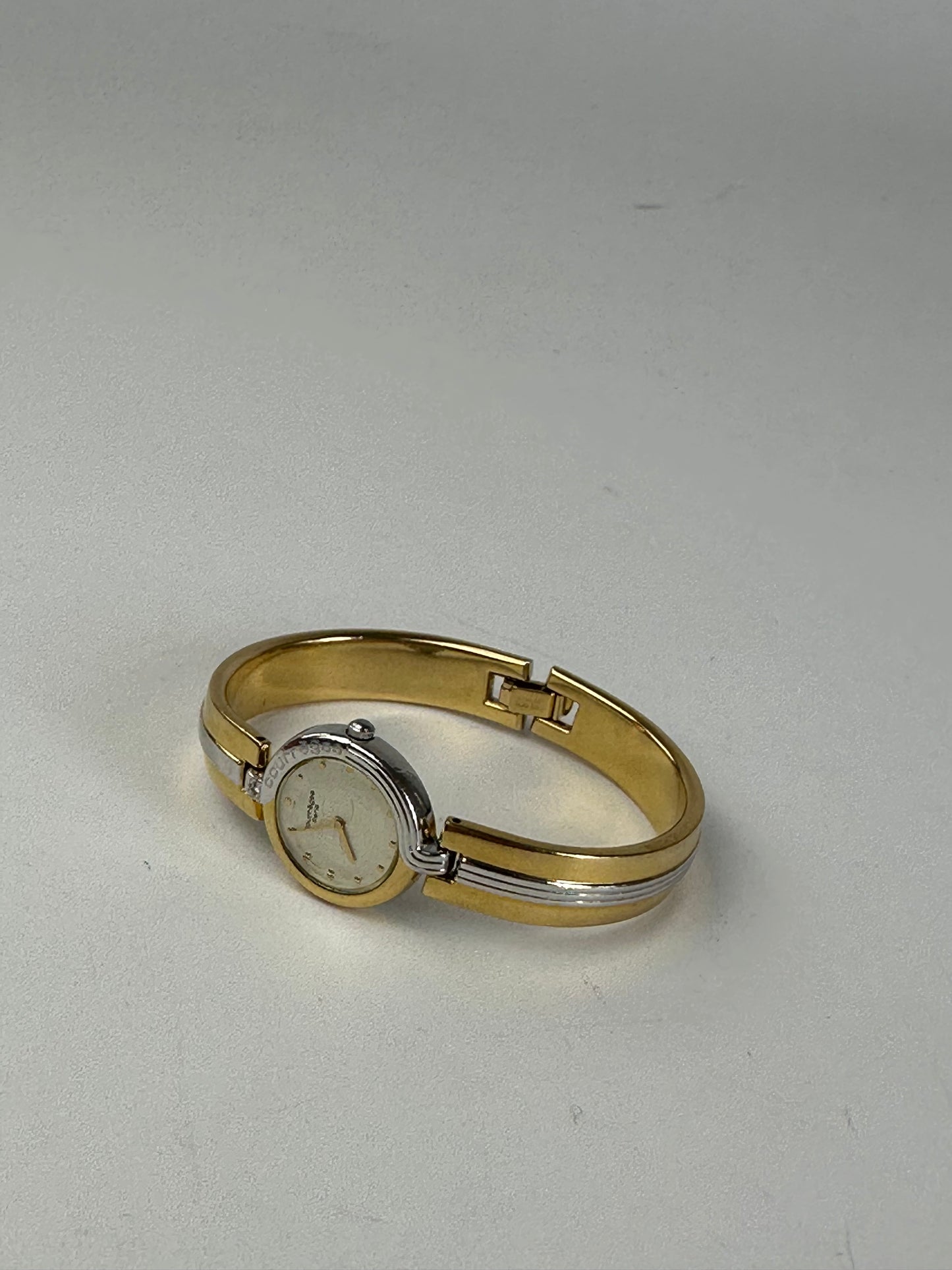Vintage Courreges Paris Two-Tone Bangle Watch