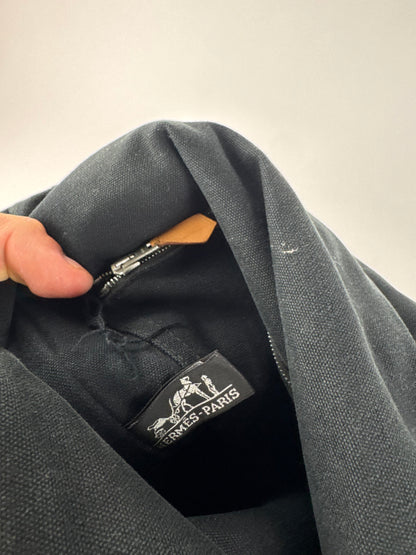 Sac à bandoulière vintage Hermès en toile noire