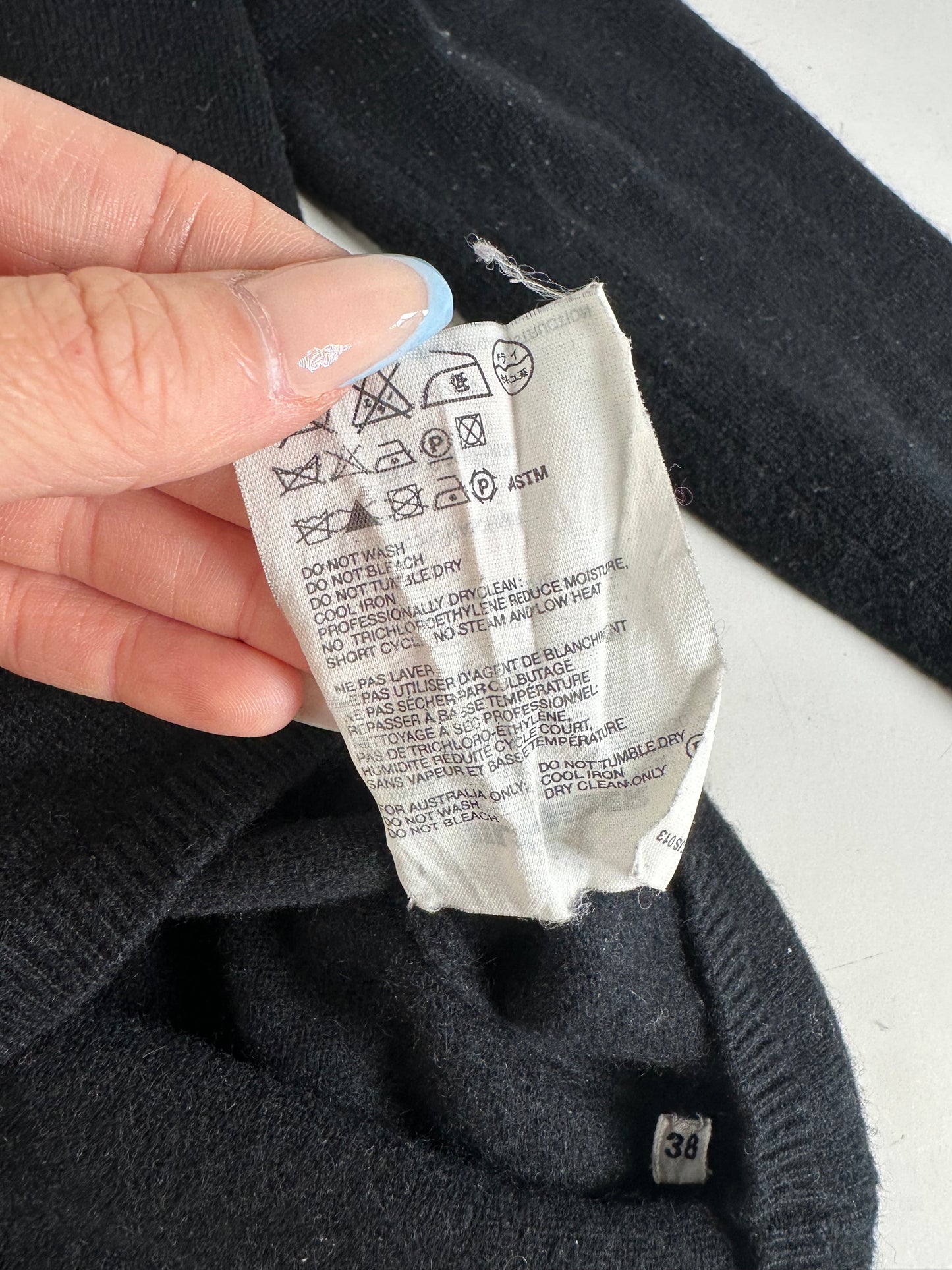 Vintage Jil Sander Cashmere Blend Sweater Black M