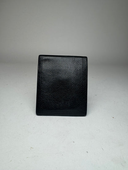 Vintage Yves Saint Laurent Leather Wallet Black Foldable