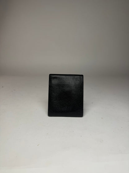 Vintage Yves Saint Laurent Leather Wallet Black Foldable