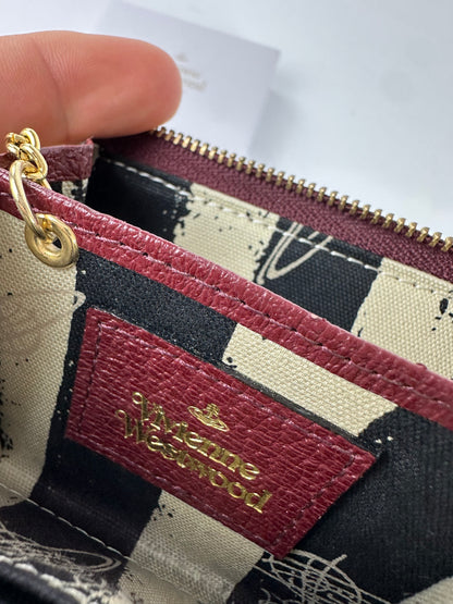 Vintage Vivienne Westwood Orb Saffiano Leather Wallet Burgundy