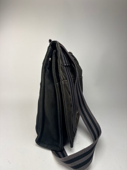Sac à bandoulière vintage Hermès en toile noire