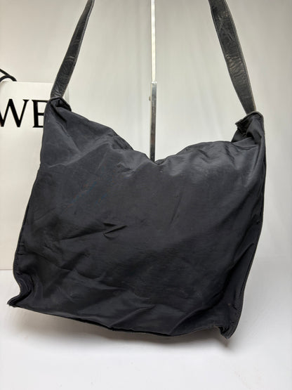 Vintage Loewe Canvas Slouchy Hobo Bag Late 1990s Black