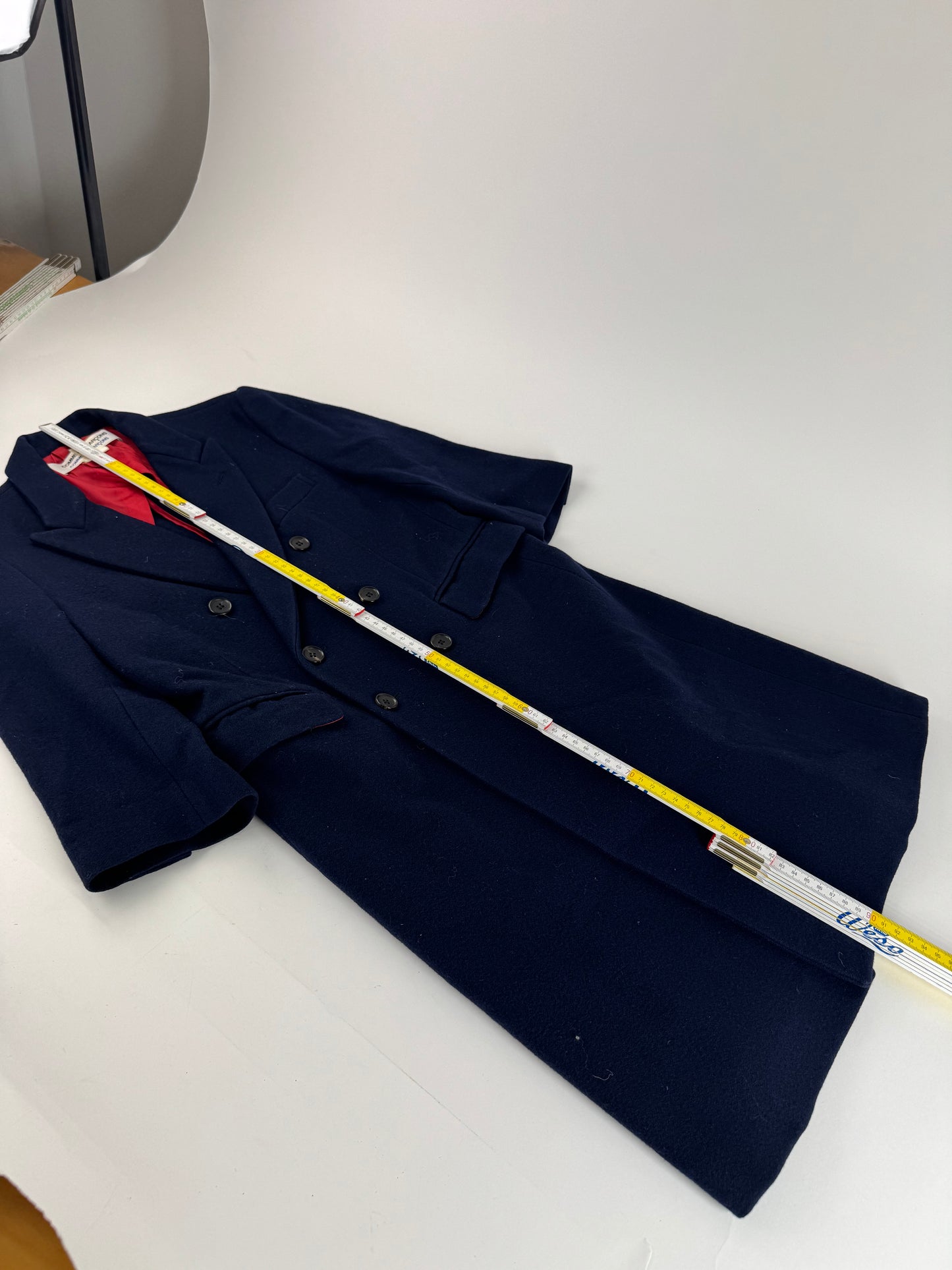 Vintage Comme Des Garçons Wool Trenchcoat M Navy