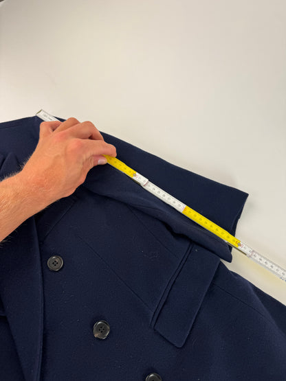 Vintage Comme Des Garçons Wool Trenchcoat M Navy