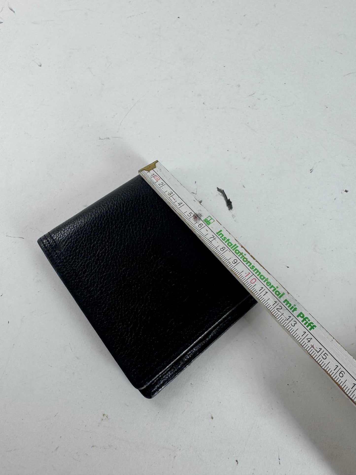 Vintage Yves Saint Laurent Leather Wallet Black Foldable