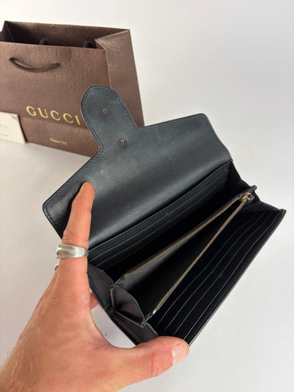 Vintage Gucci Python-Effect Bifold Wallet c. 2000s Tan Black