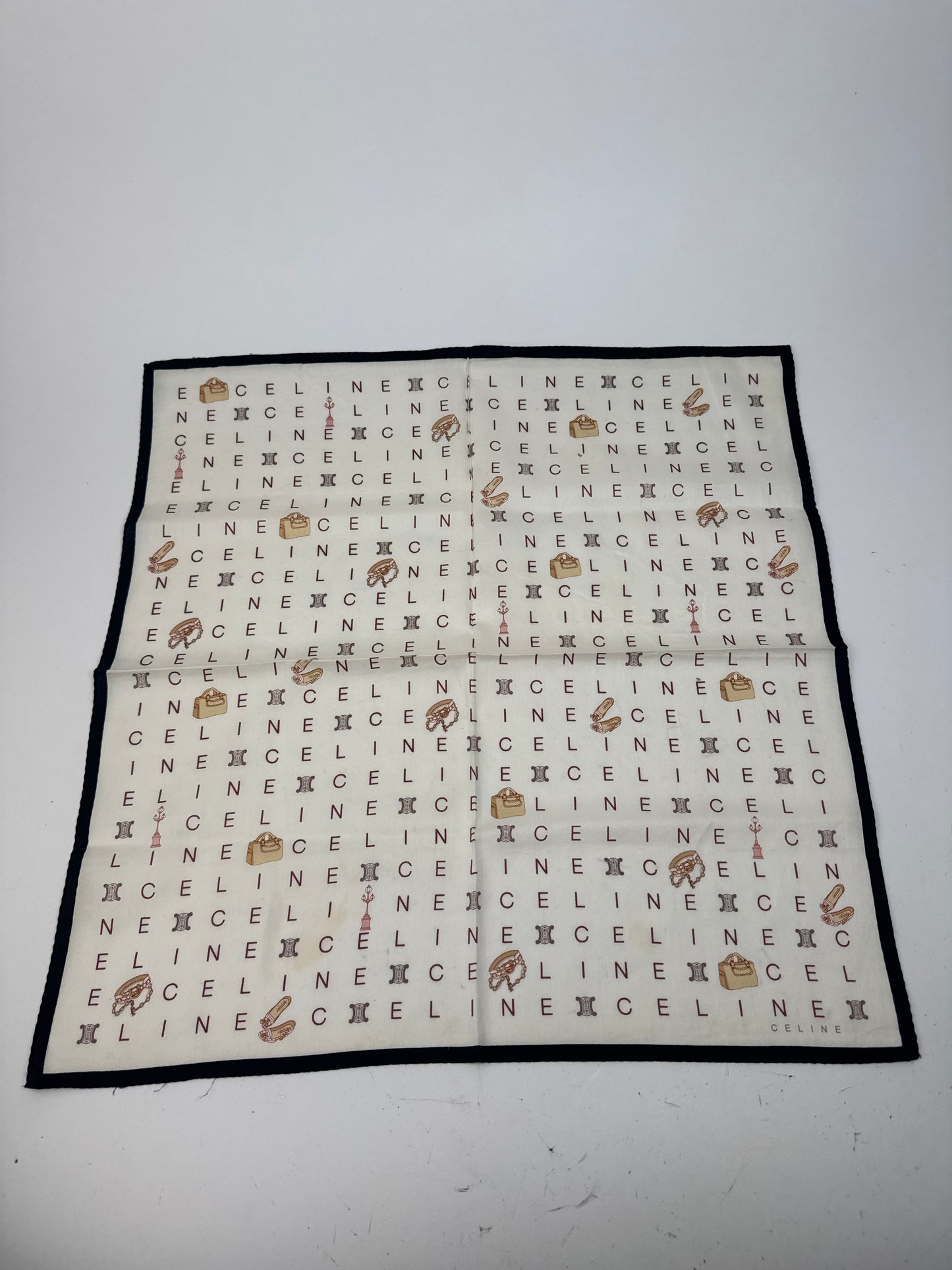 Vintage Celine Scarf white