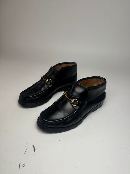 Vintage Gucci Leather Boots Black EU41