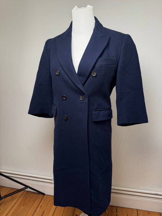 Vintage Comme Des Garçons Wool Trenchcoat M Navy