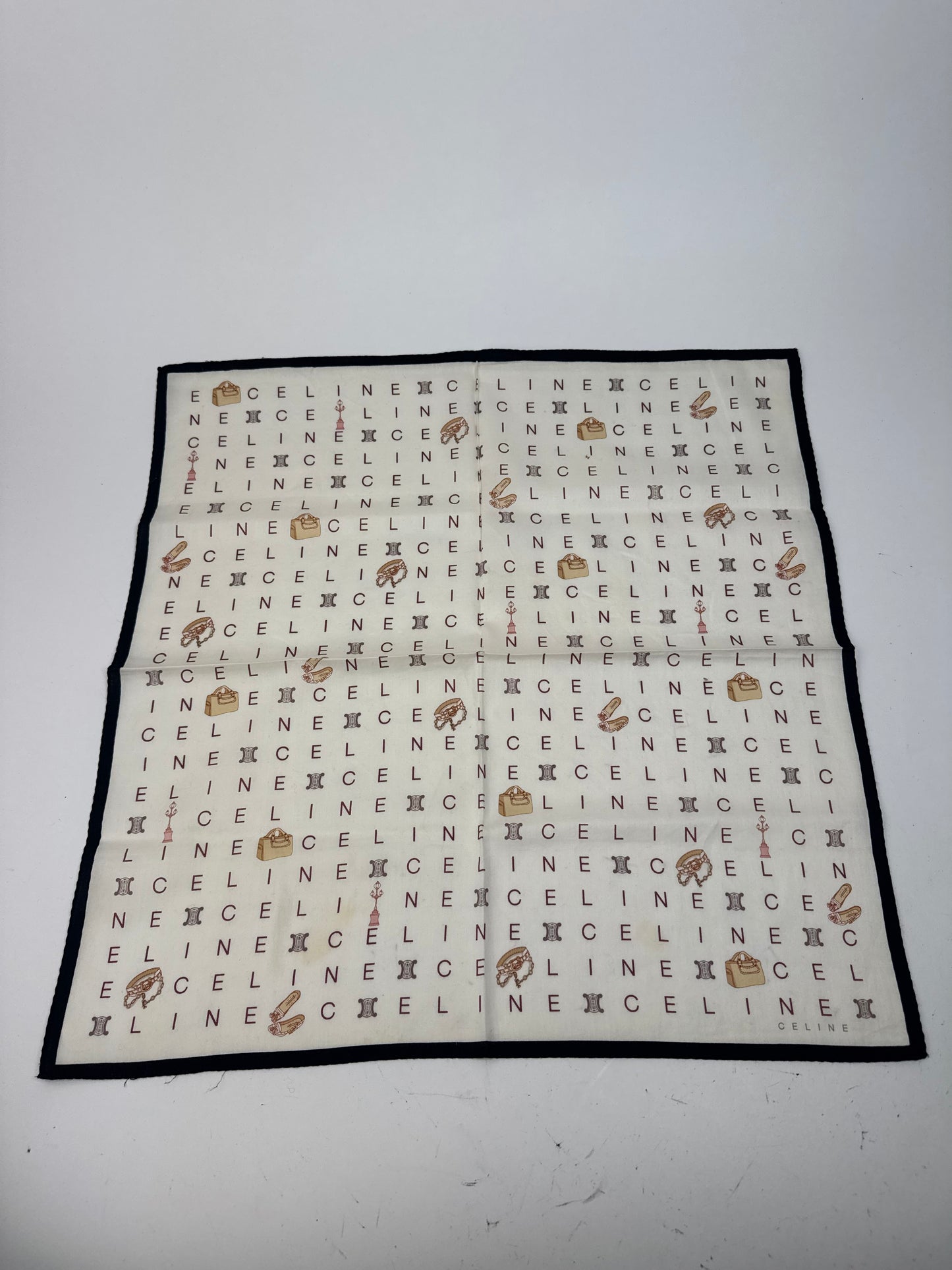 Vintage Celine Scarf white