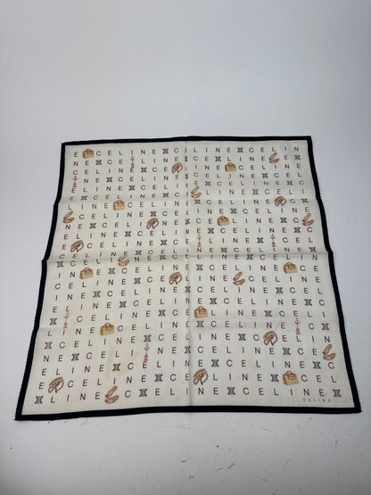 Vintage Celine Scarf white