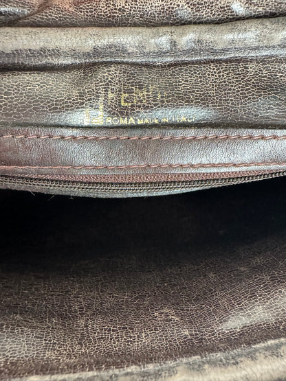 Vintage Fendi Monogram Shoulder Bag Brown