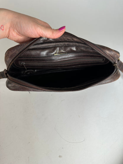 Vintage Fendi Monogram Shoulder Bag Brown