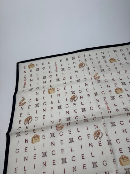 Vintage Celine Scarf white