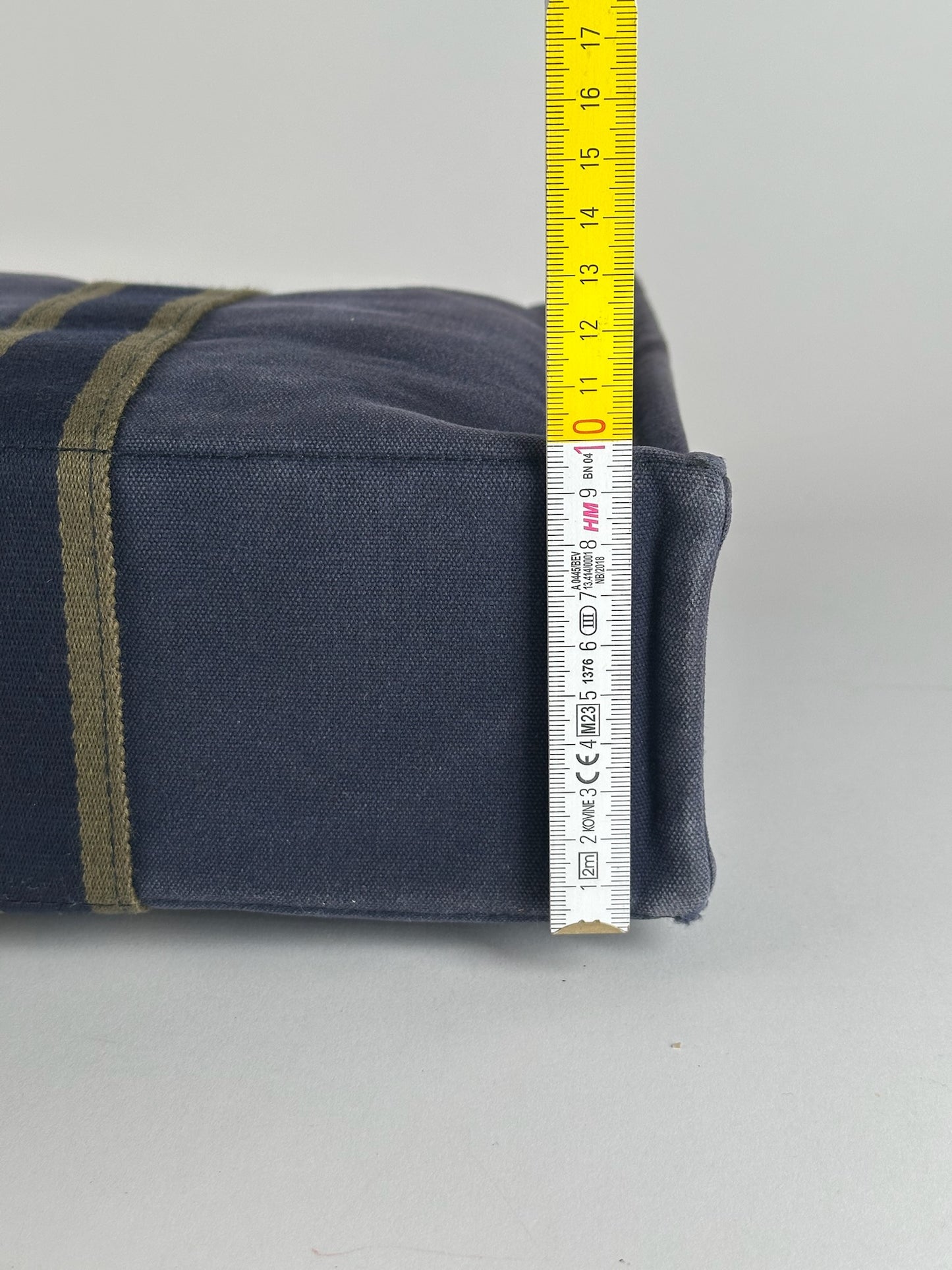 Vintage Hermes canvas Shopper bag navy