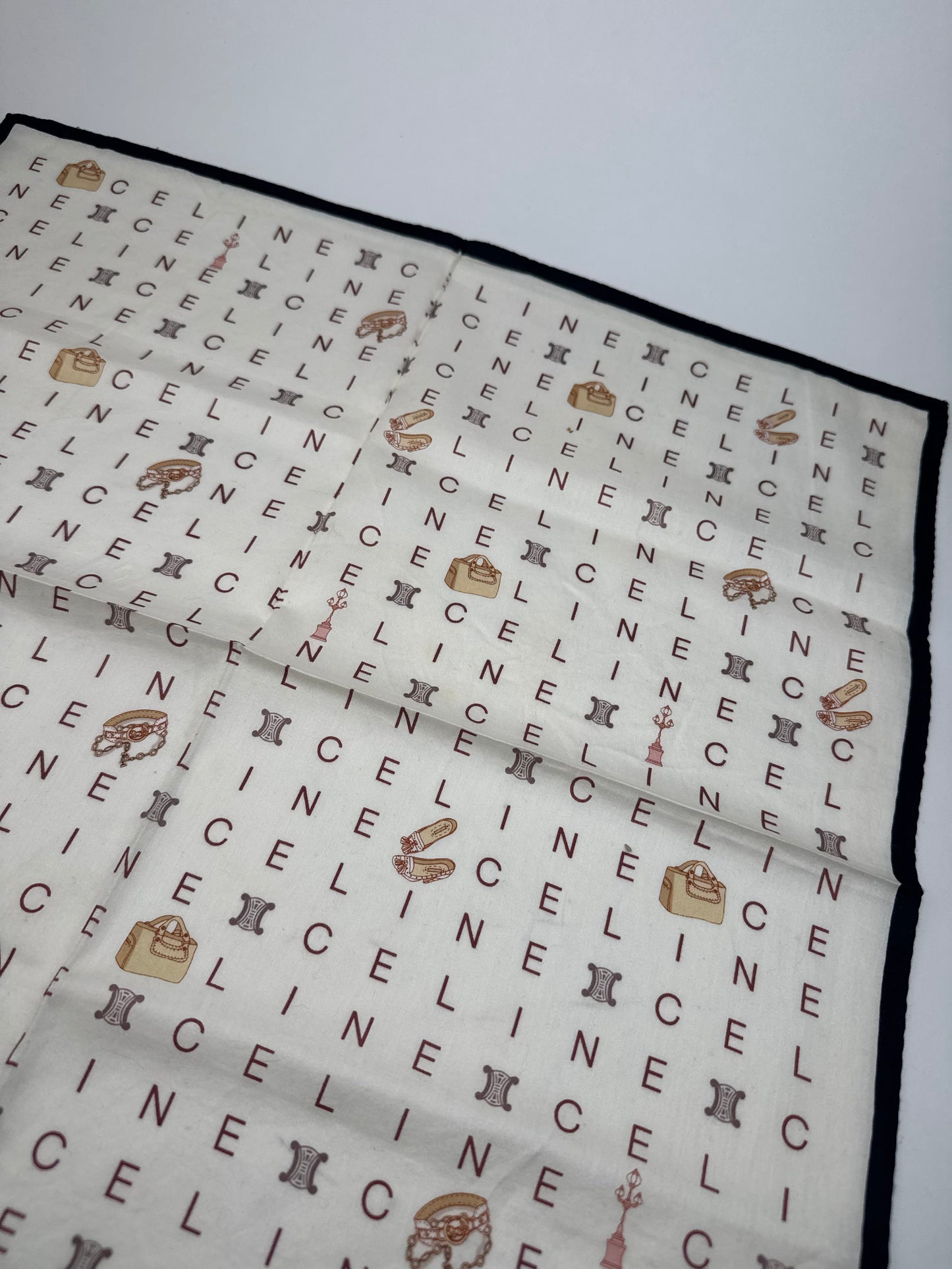 Vintage Celine Scarf white