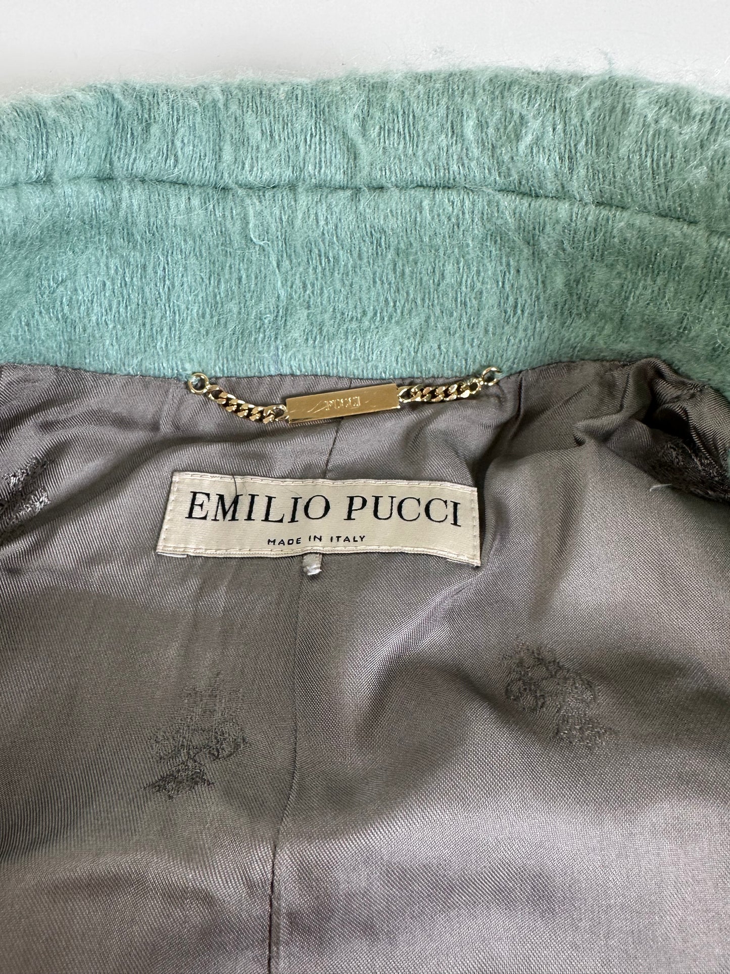 Vintage Pucci Wool Blend Coat Mint Green S