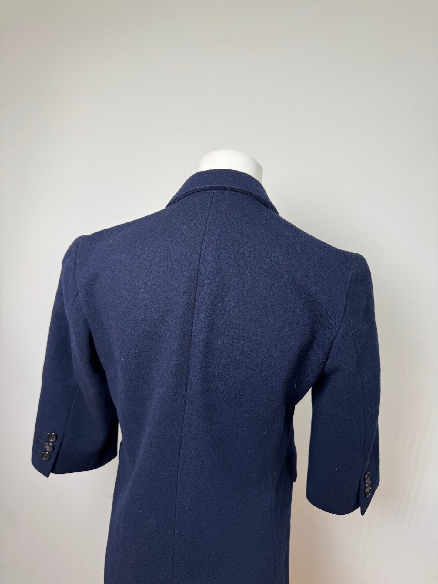 Vintage Comme Des Garçons Wool Trenchcoat M Navy