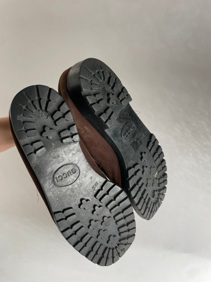 Vintage Gucci Suede Horsebit Men’s Loafer Brown