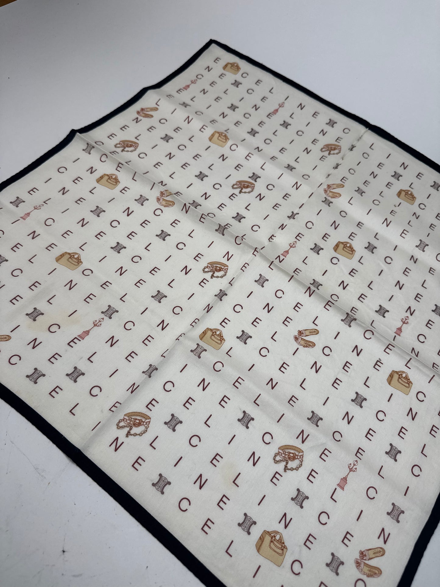 Vintage Celine Scarf white