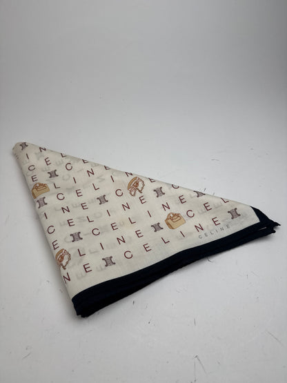Vintage Celine Scarf white