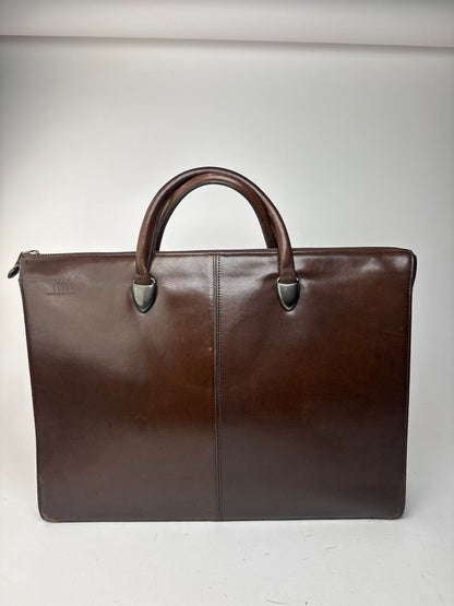 Sac vintage en cuir marron Issey Miyake