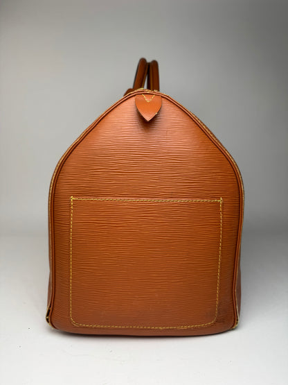 Vintage Louis Vuitton EPI Leather Duffel bag Orange brown