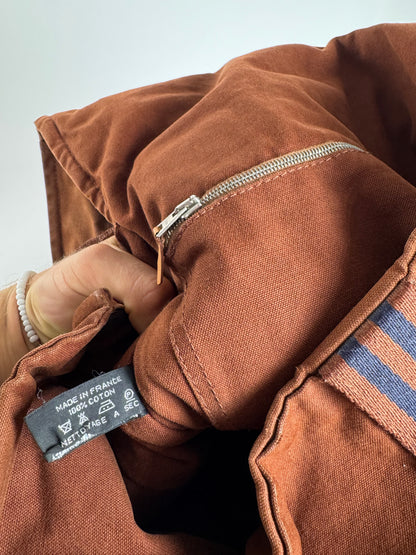 Vintage Hermes Bag Orange Brown navy