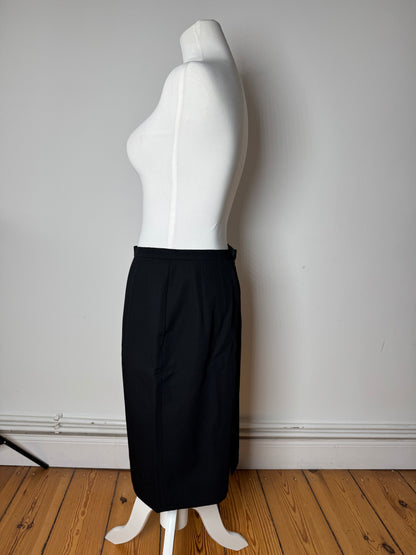 Vintage Dior Midi Skirt Black M