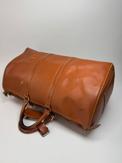 Vintage Louis Vuitton EPI Leather Duffel bag Orange brown