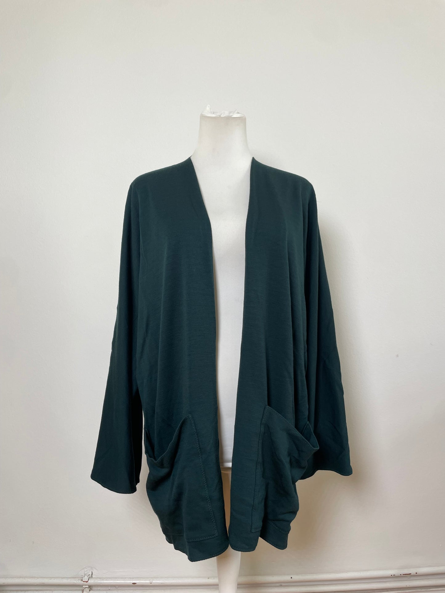 Vintage Issey Miyake Permanete Cotton Cardigan Teal L