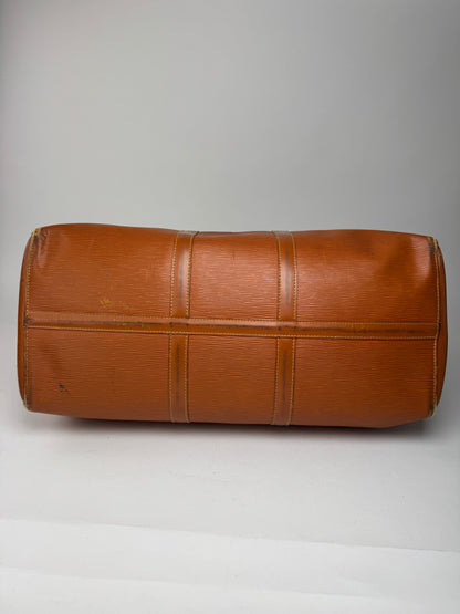 Vintage Louis Vuitton EPI Leather Duffel bag Orange brown