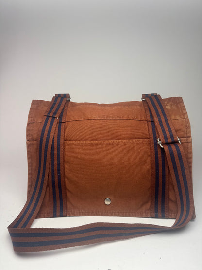 Vintage Hermes Bag Orange Brown navy