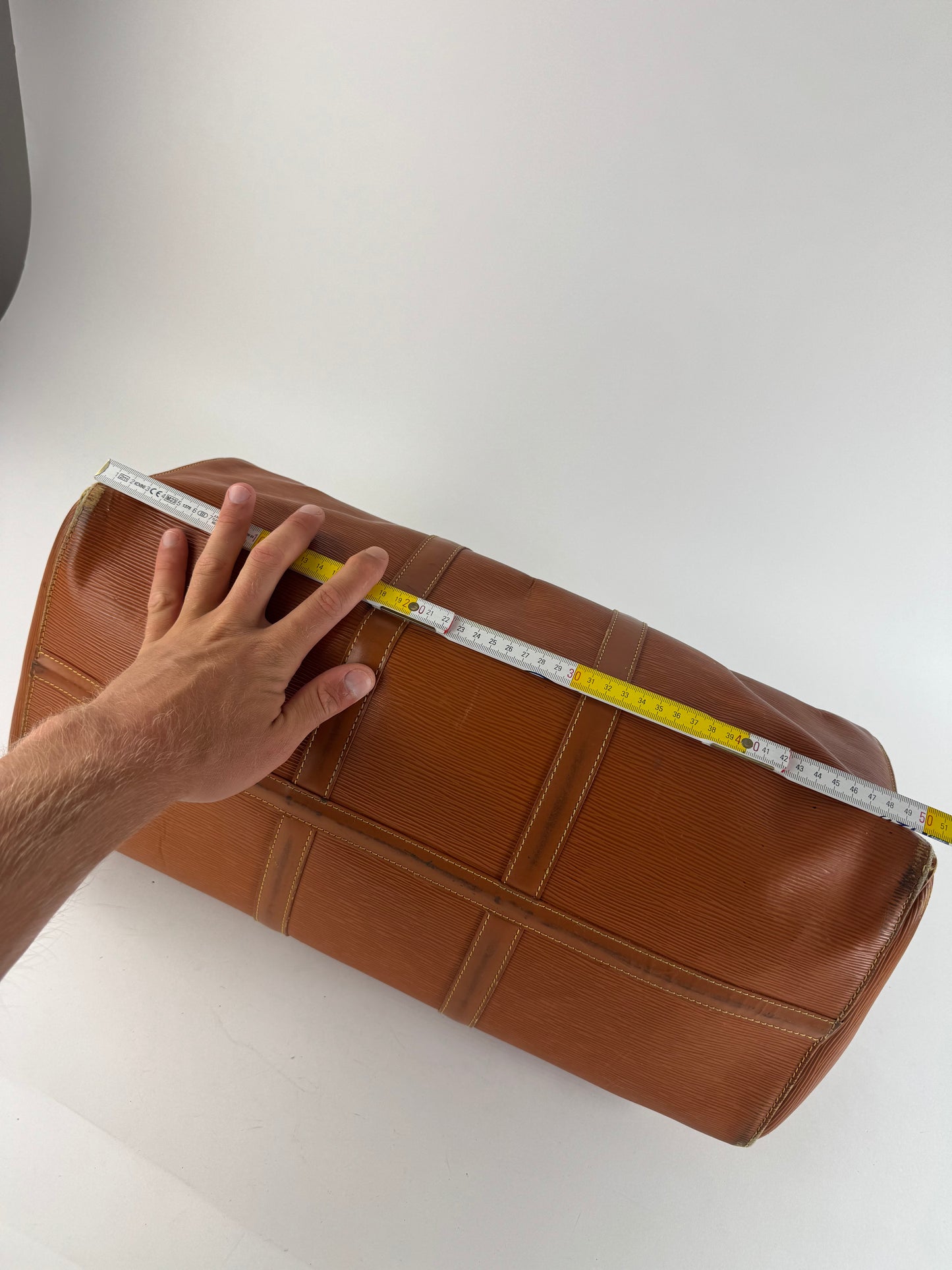 Vintage Louis Vuitton EPI Leather Duffel bag Orange brown