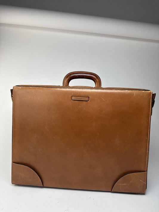 Vintage Gucci Leather Suitcase Brown