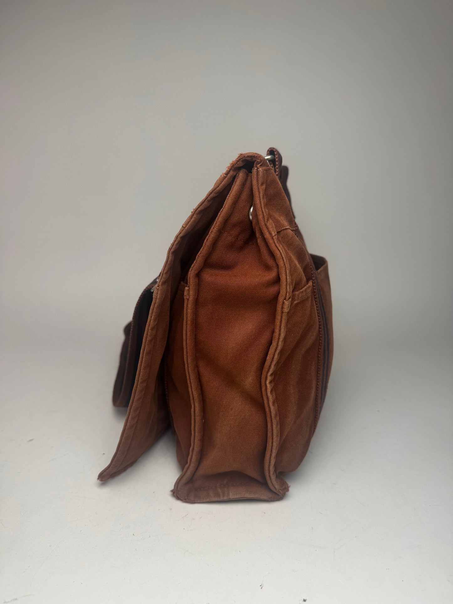 Vintage Hermes Bag Orange Brown navy