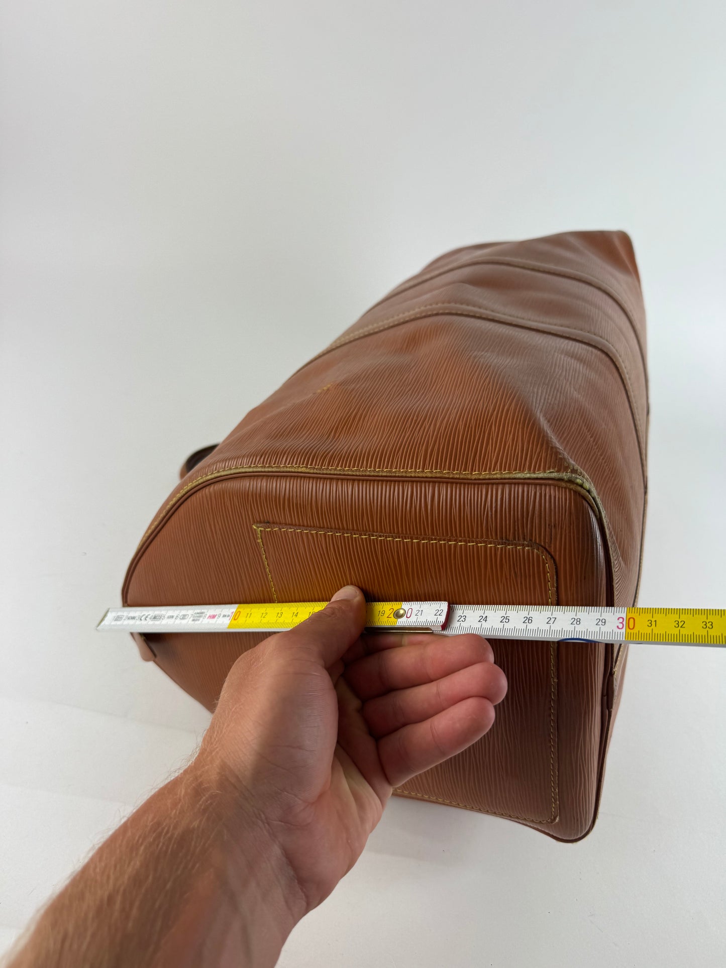 Vintage Louis Vuitton EPI Leather Duffel bag Orange brown