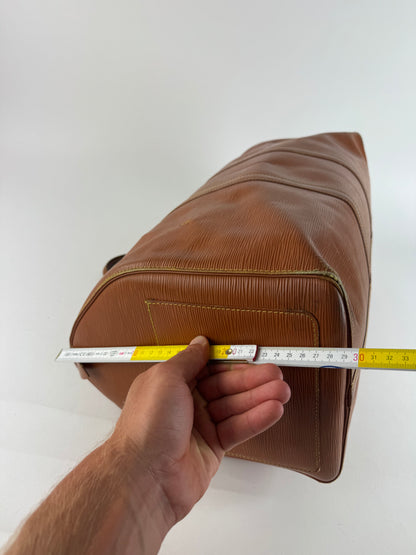 Vintage Louis Vuitton EPI Leather Duffel bag Orange brown