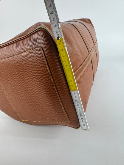 Vintage Louis Vuitton EPI Leather Duffel bag Orange brown