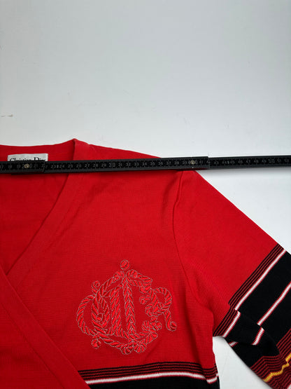 Vintage Dior Striped Top M Red