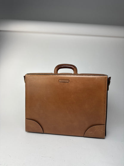 Vintage Gucci Leather Suitcase Brown
