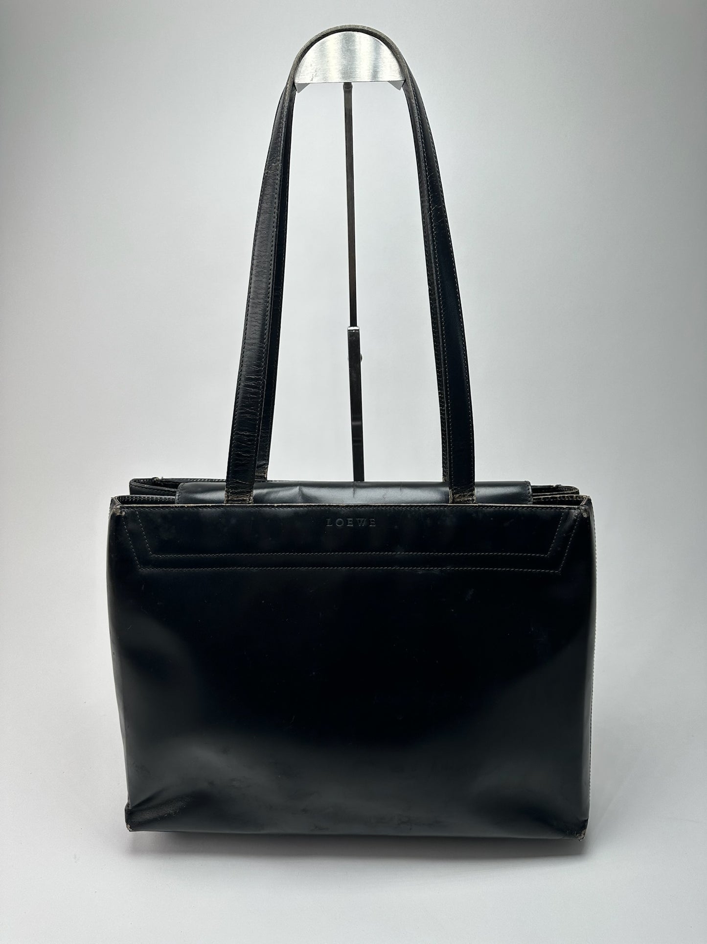 Vintage Loewe Madrid Leather bag black